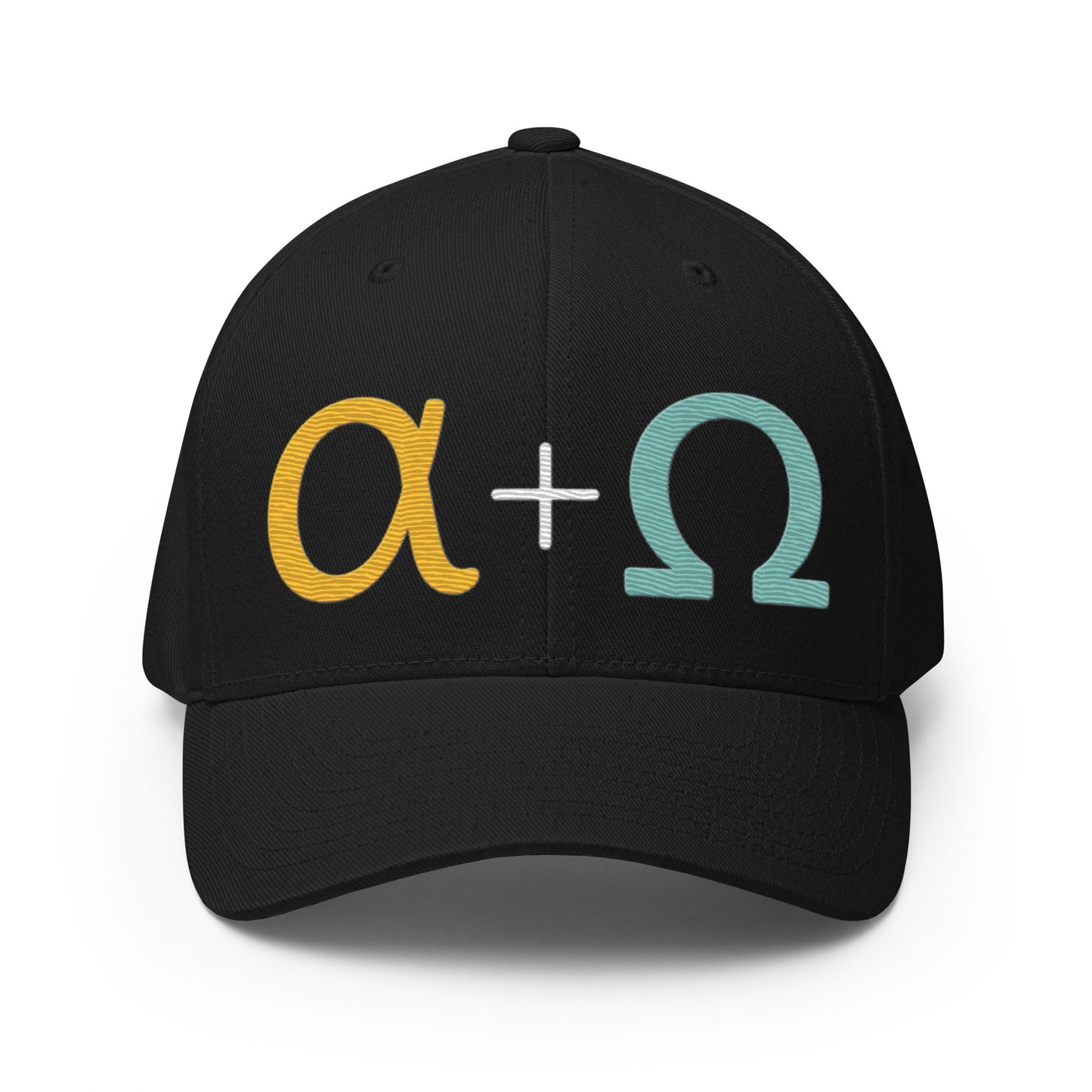 Alpha + Omega White Flexfit Cap