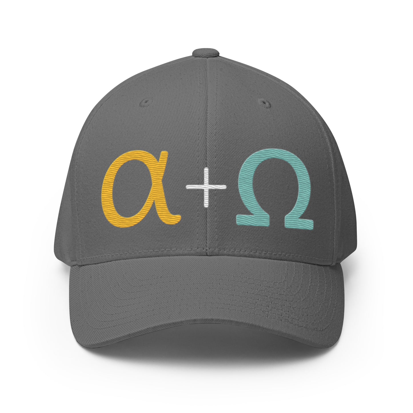 Alpha + Omega White Flexfit Cap